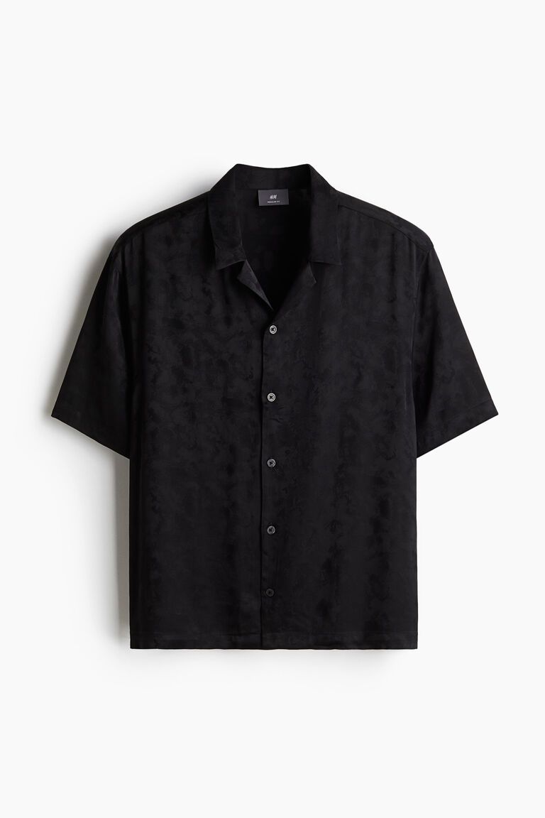 Regular Fit Jaqcuard-weave resort shirt