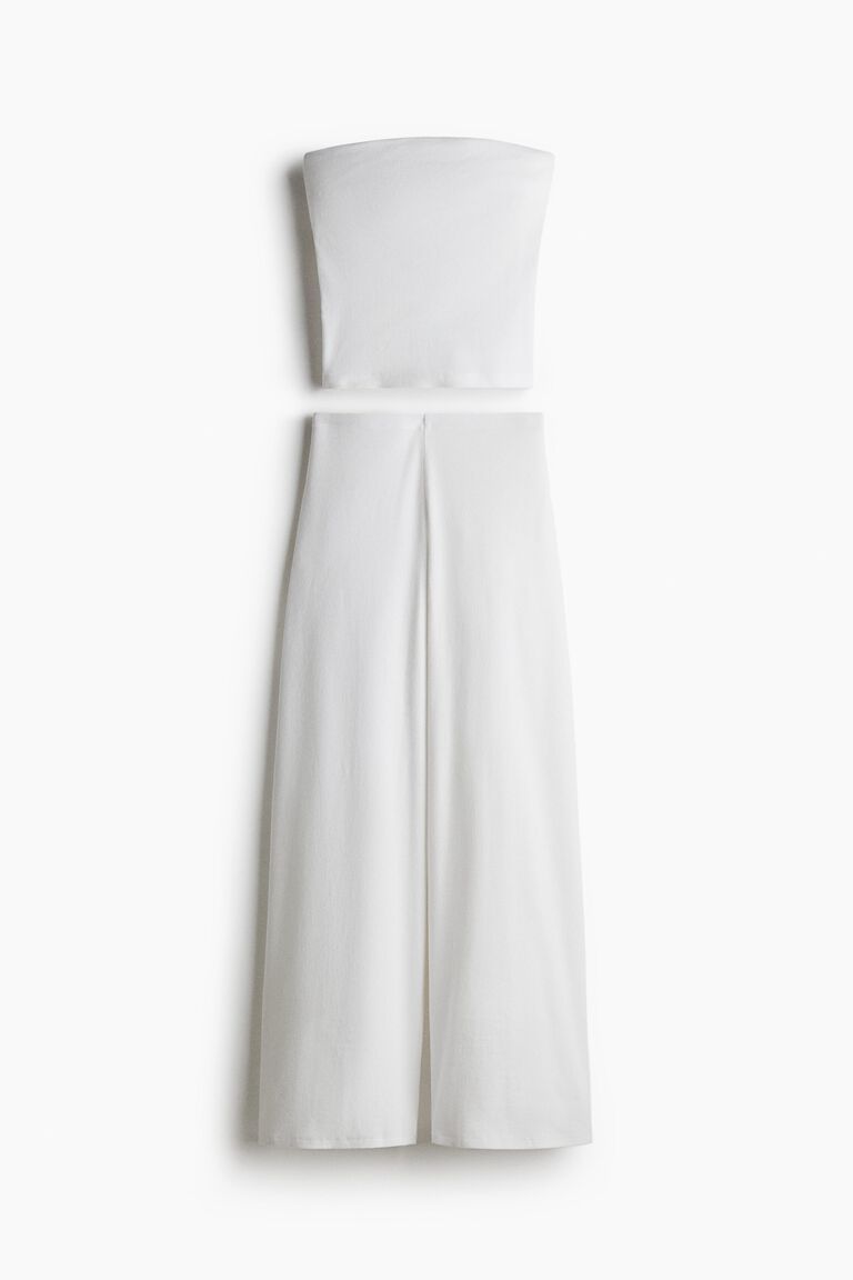 2-piece ribbed top and trousers set