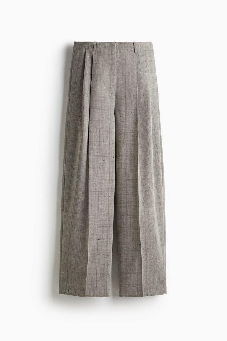 Tailored wool-blend trousers