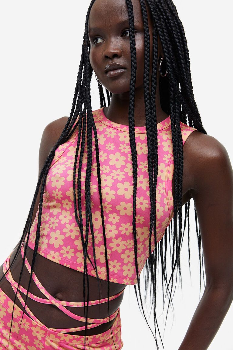 Cropped vest top
