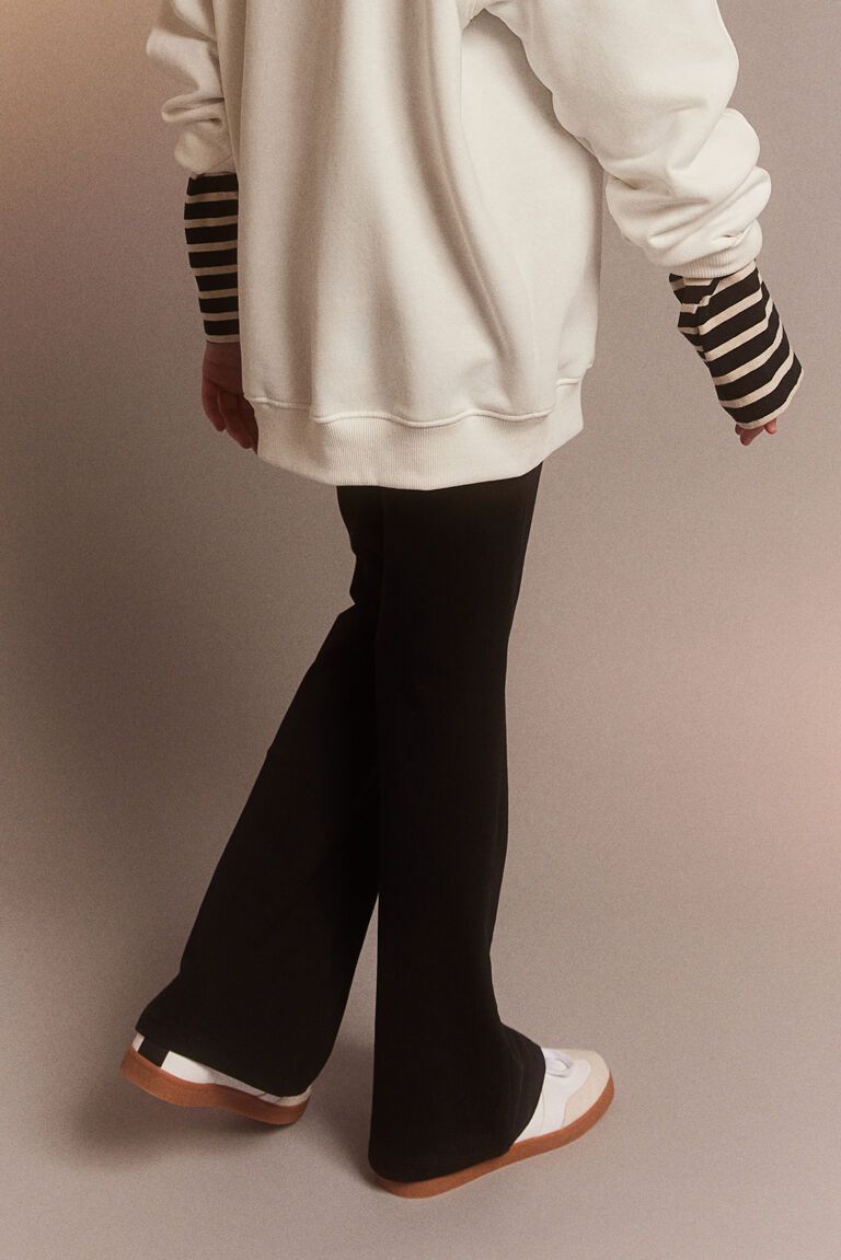 Flared jersey leggings