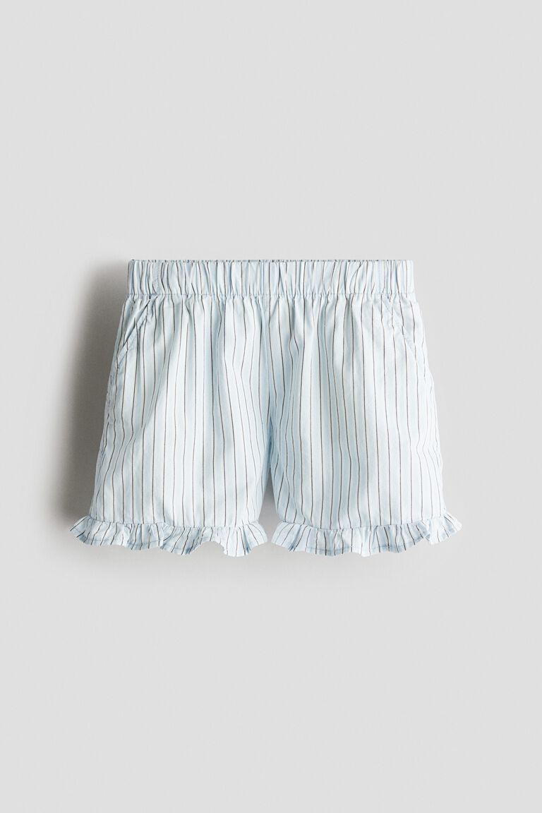 Frill-trimmed cotton shorts