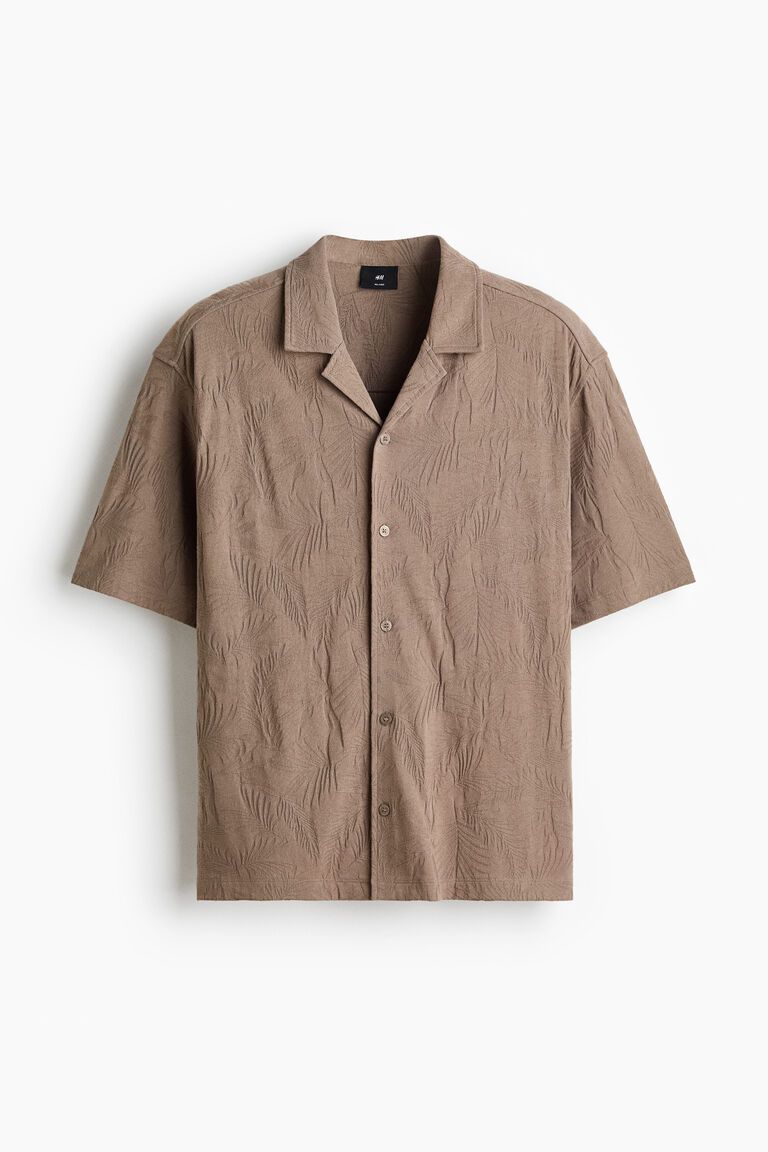 Relaxed Fit Jacquard-jersey resort shirt