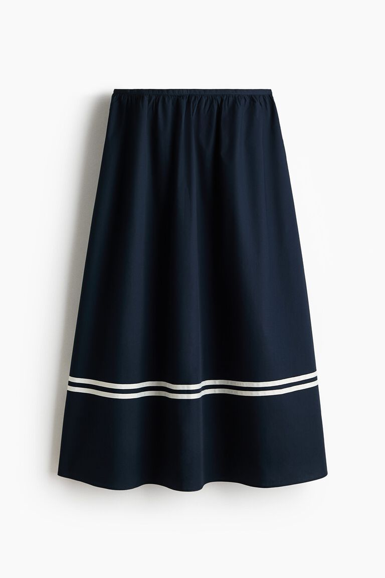Loose-fit midi skirt