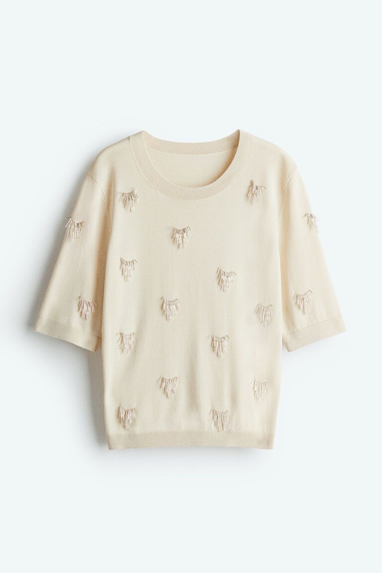 Bead-embellished top