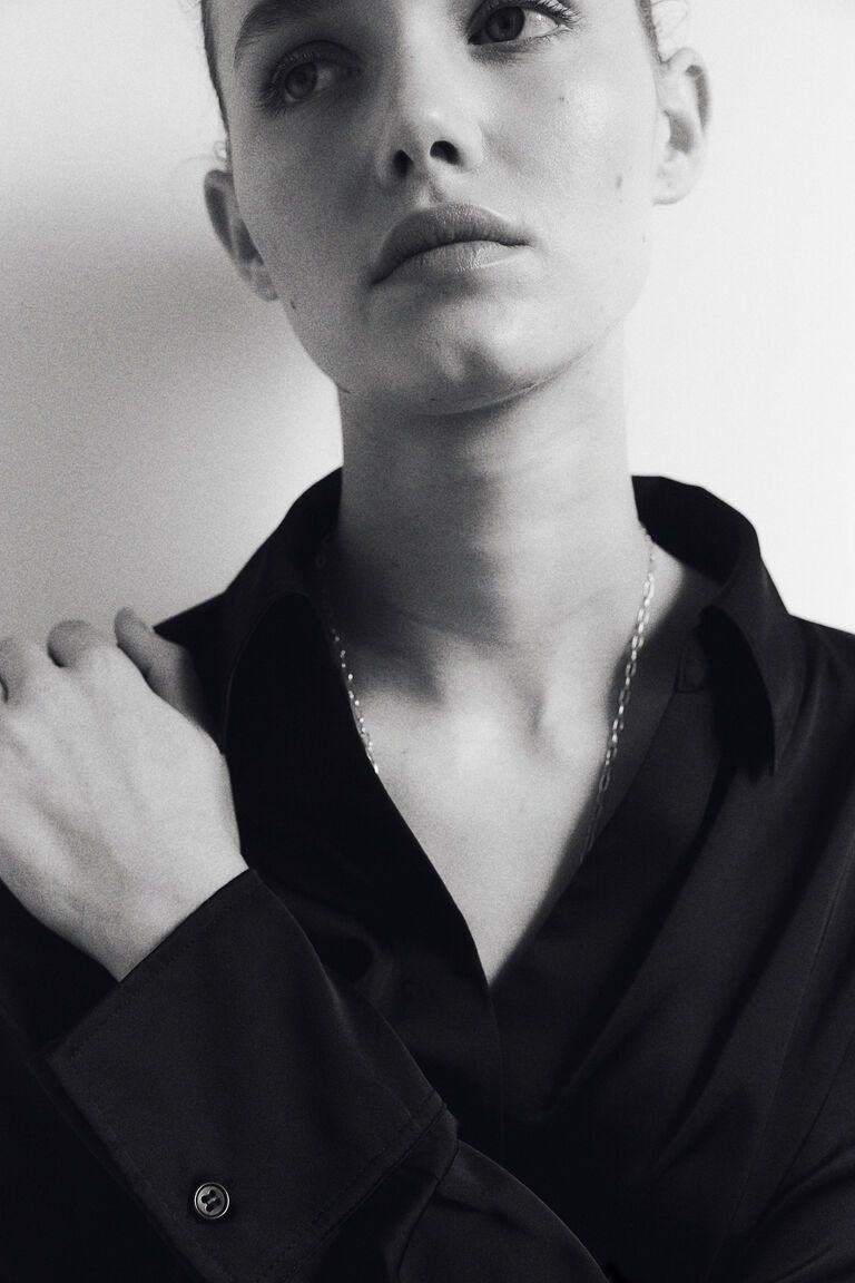 V-neck blouse