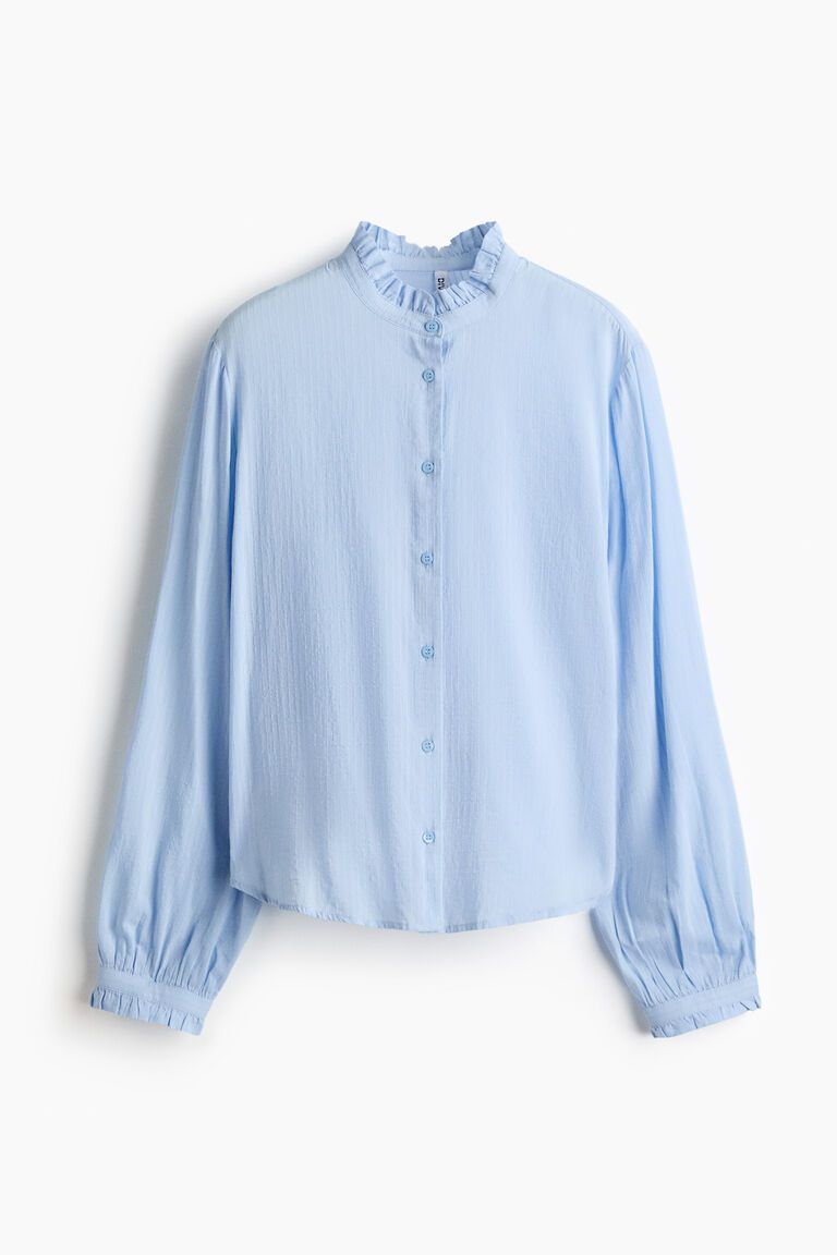 Frill-collared blouse