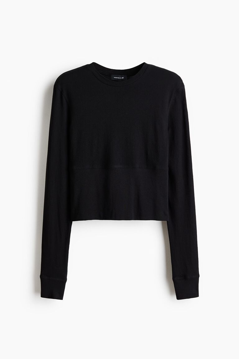 Long-sleeved cotton top