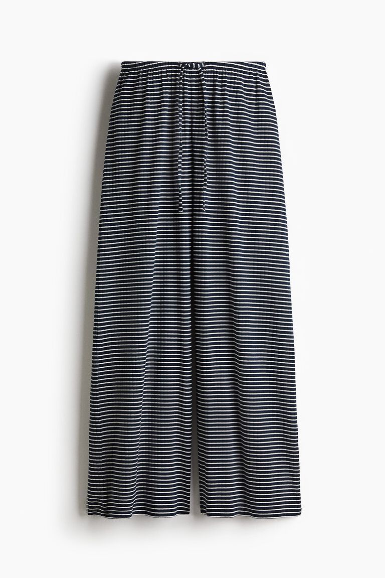 Ribbed drawstring trousers