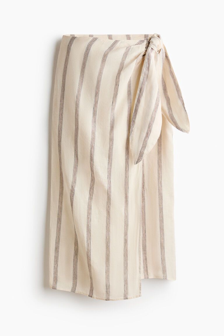 Linen wrap skirt