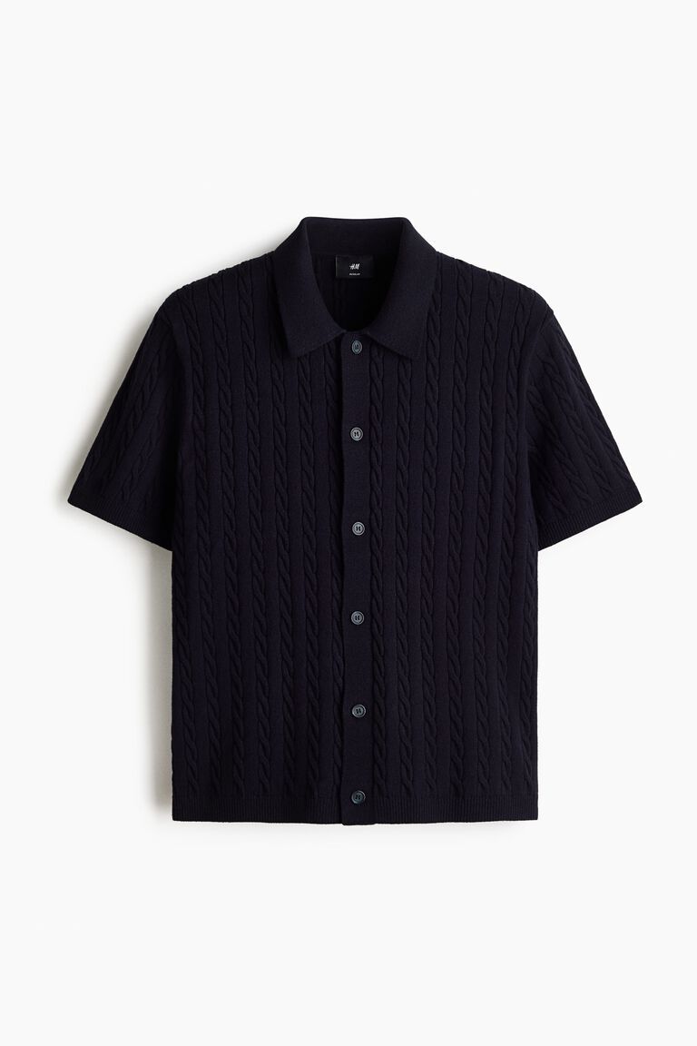 Regular Fit Cable-knit shirt