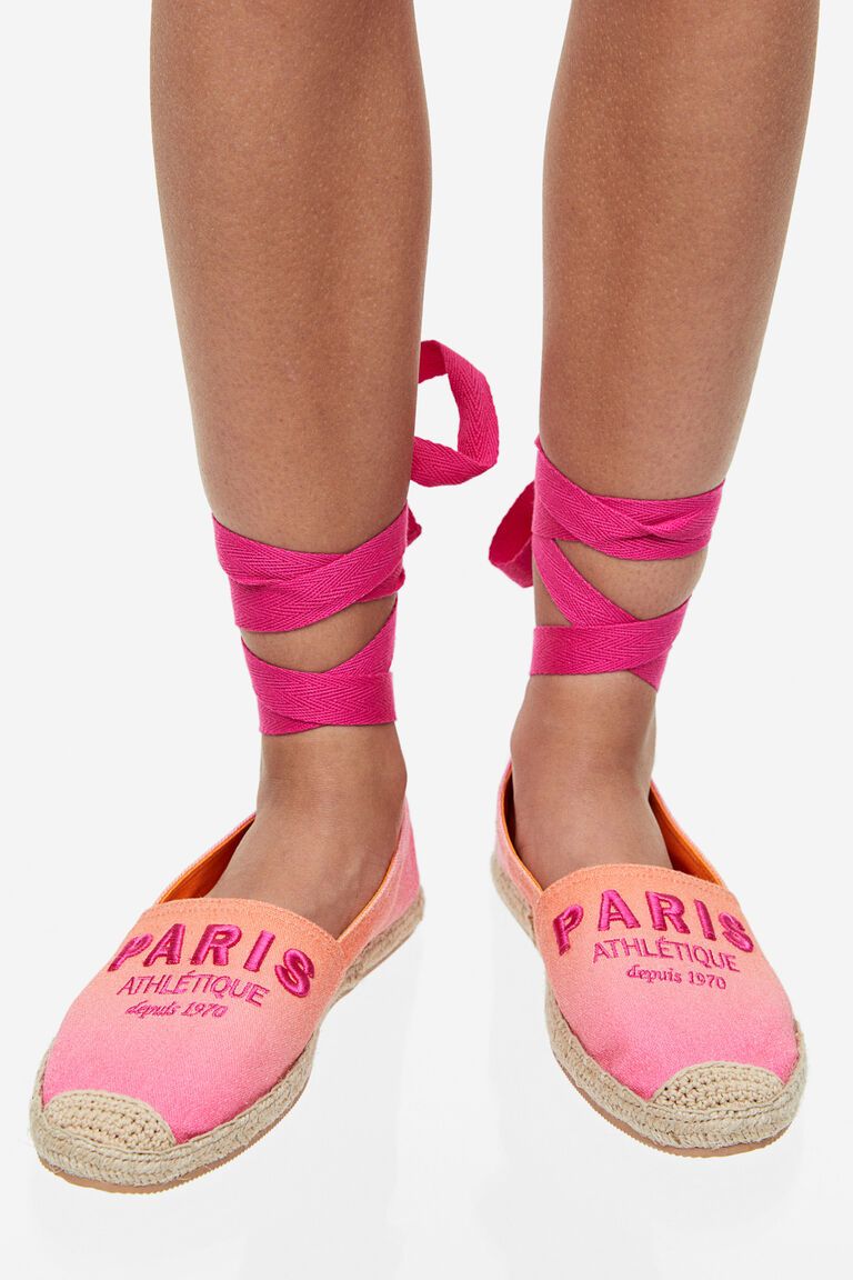 Embroidery-detail espadrilles