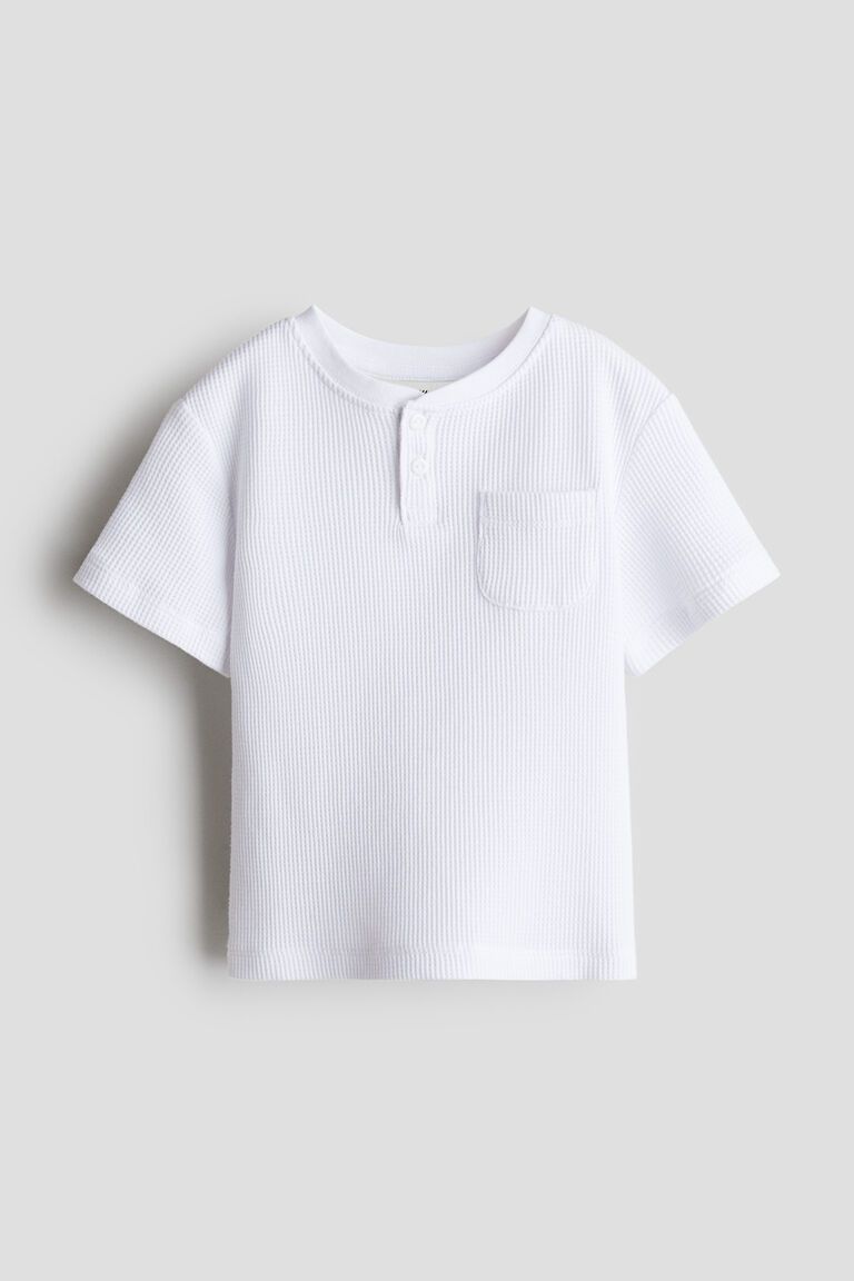 Waffled Henley top