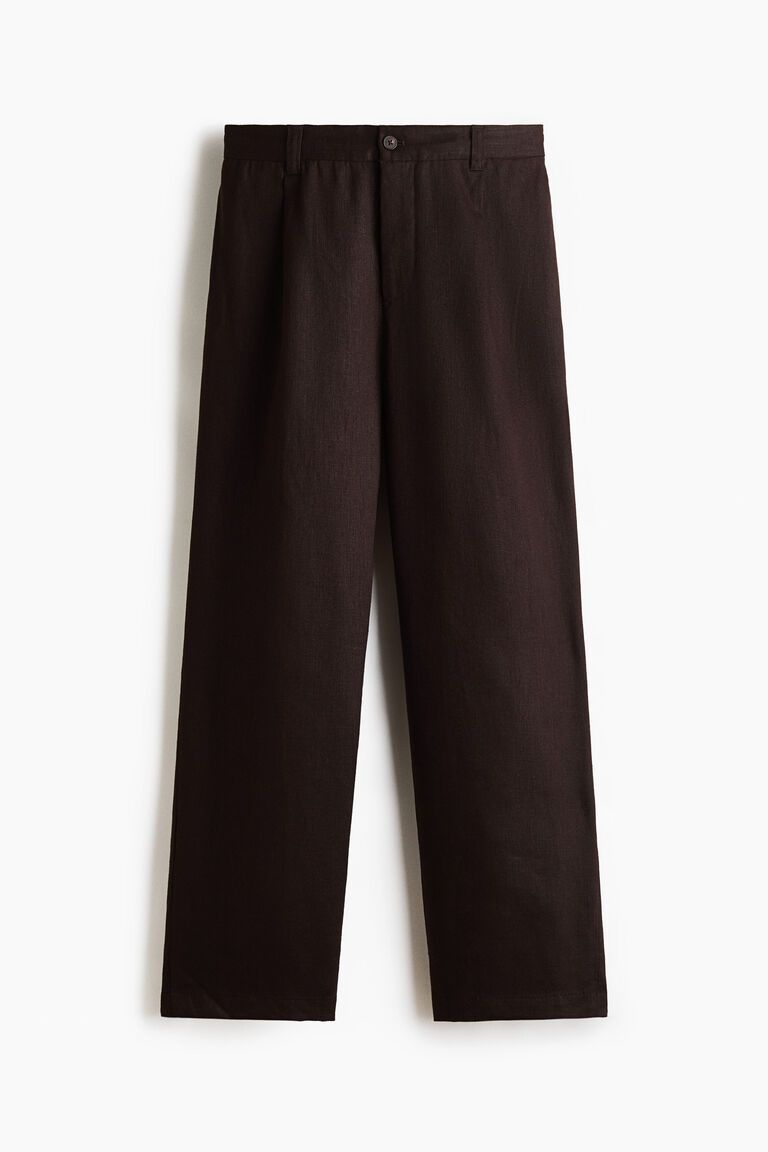 Relaxed Fit Linen-blend trousers