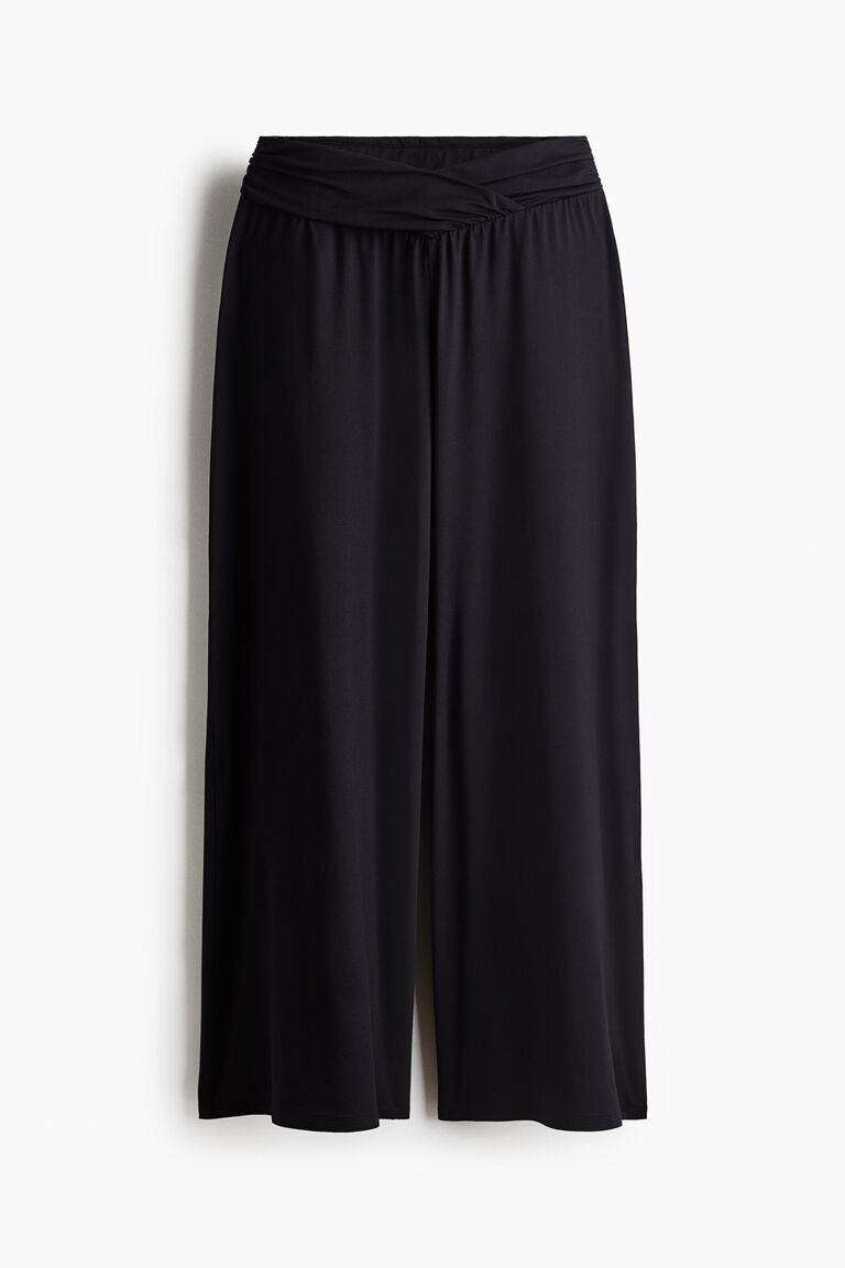 Draped pull-on trousers