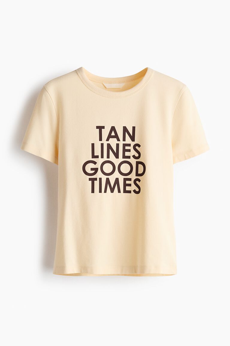 Printed viscose-blend T-shirt