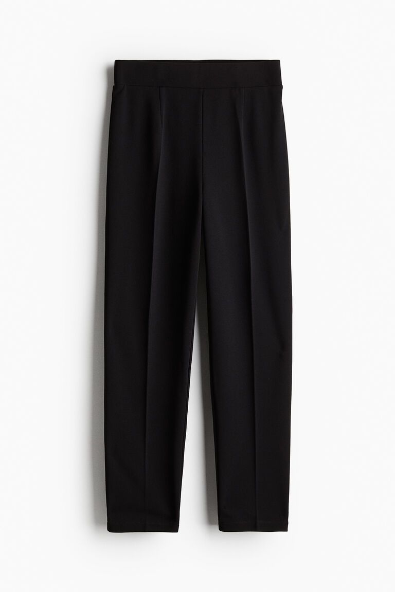 Tapered jersey trousers
