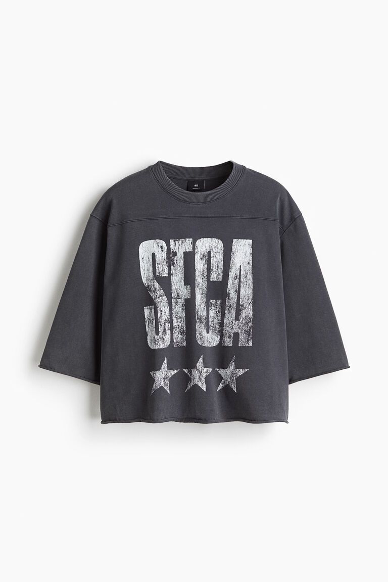Oversized Fit Cropped T-shirt