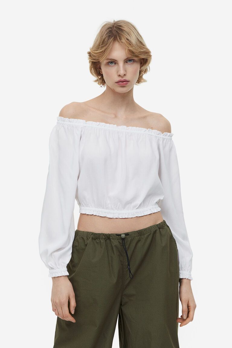 Off-the-shoulder blouse
