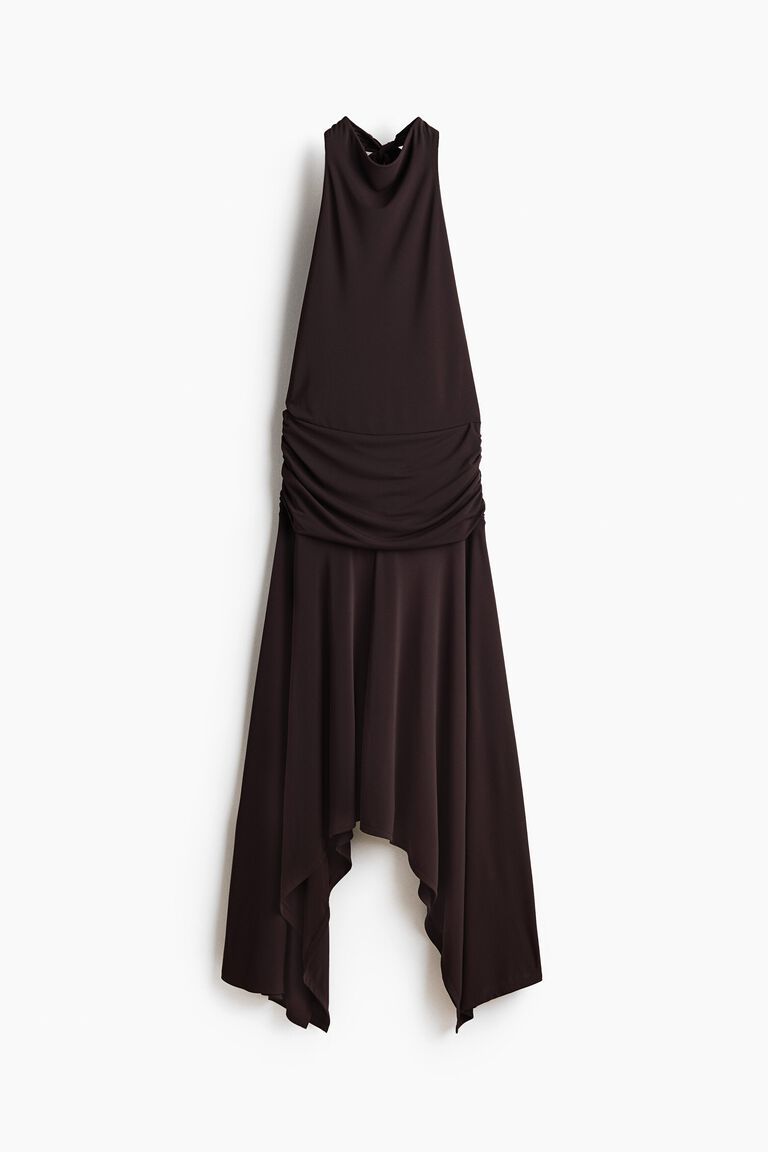 Draped halterneck dress