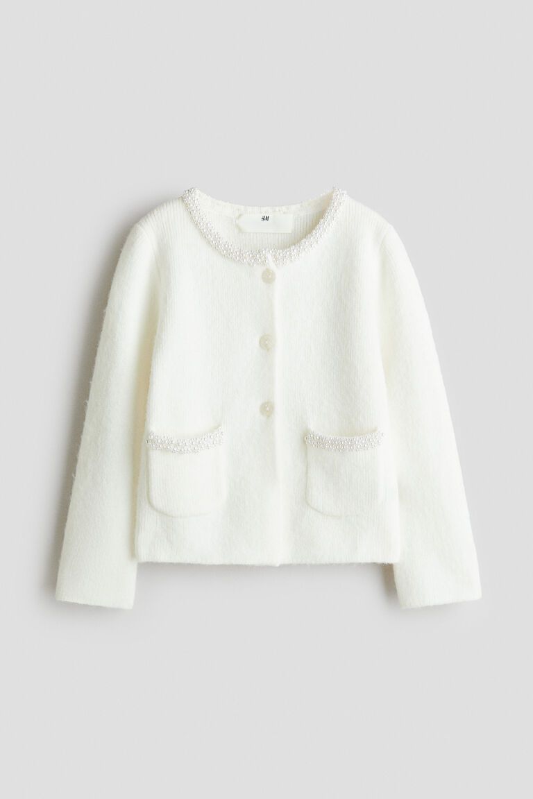 Bead-detail cardigan
