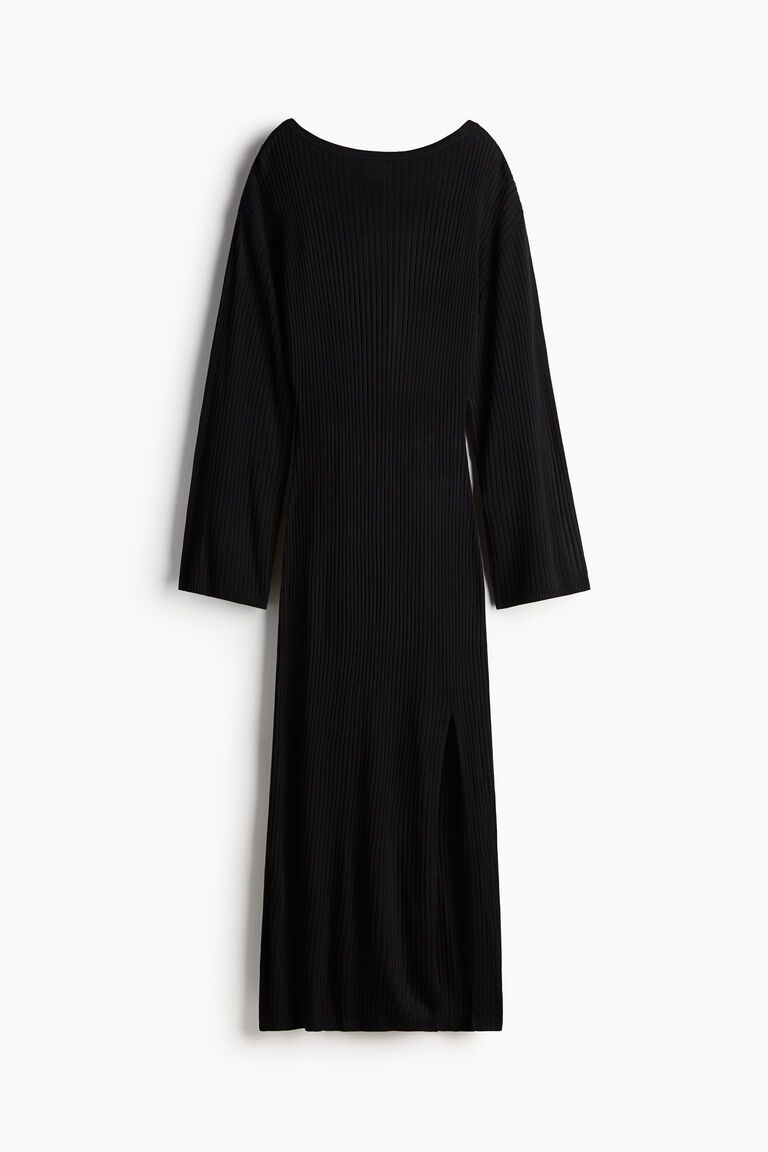 Rib-knit dress