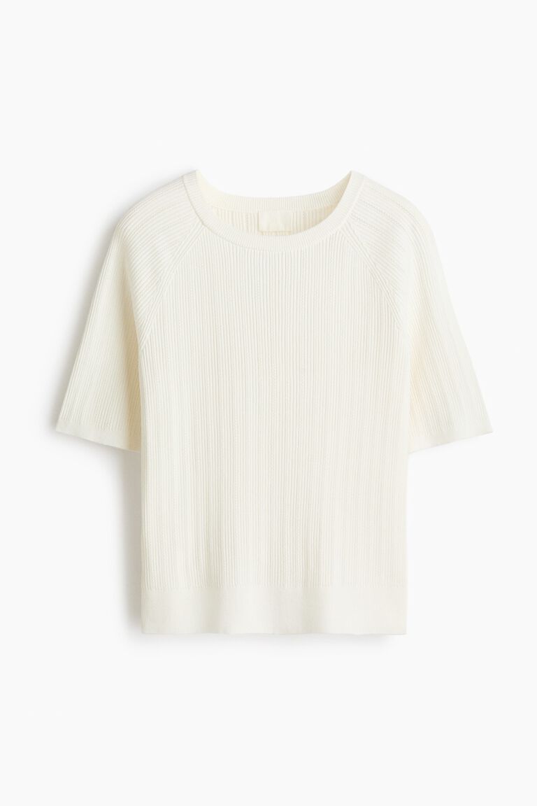 Rib-knit T-shirt