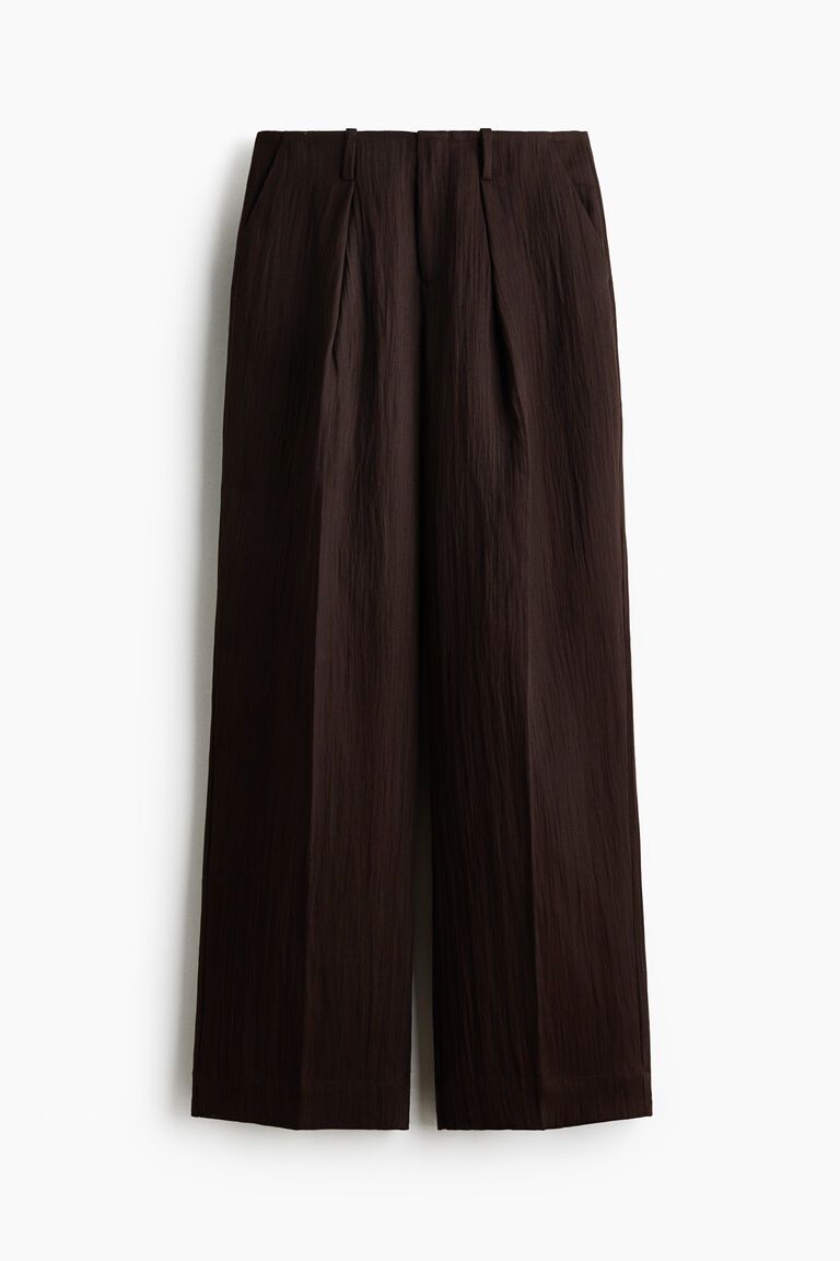 Crinkled tailored trousers