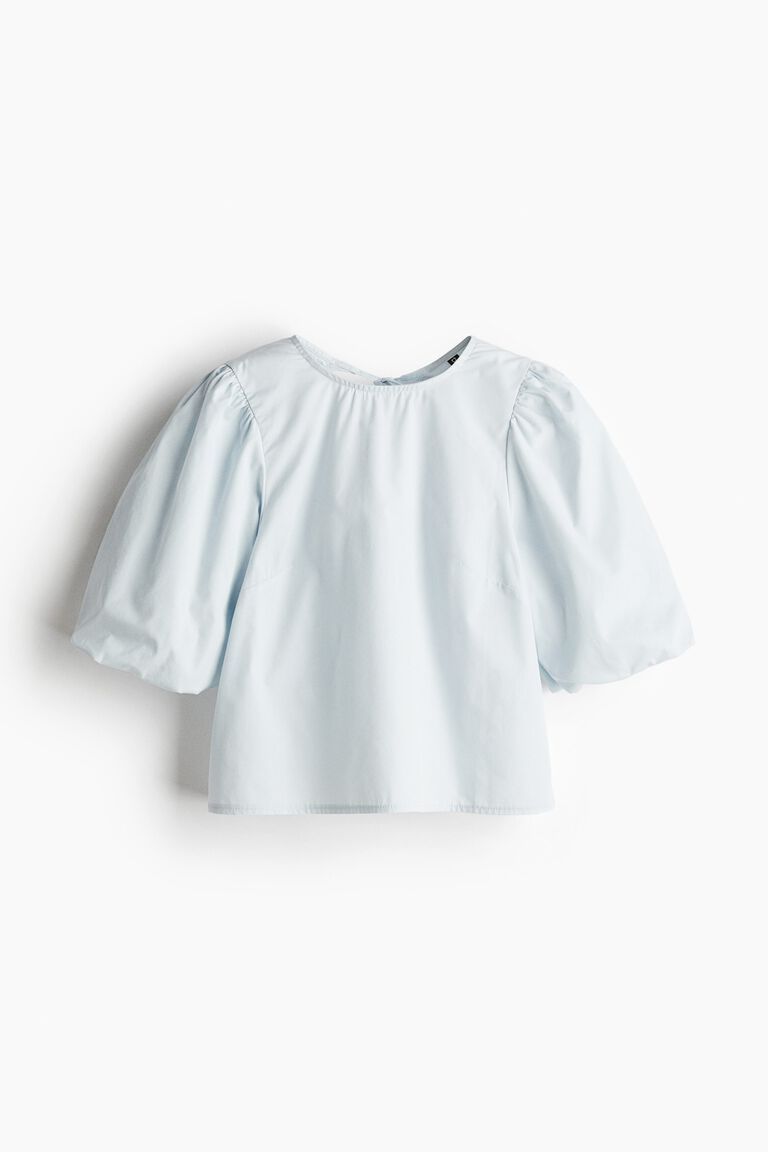 Puff-sleeved blouse