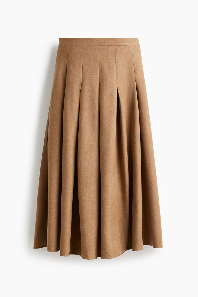 Pleated midi skirt