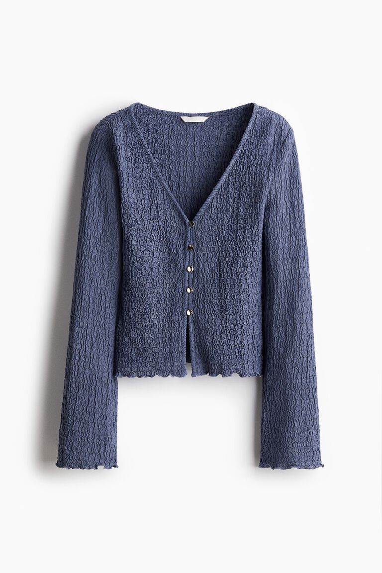 Overlock-detail cardigan
