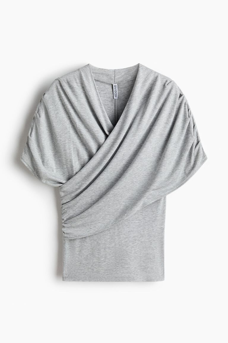 Draped viscose top