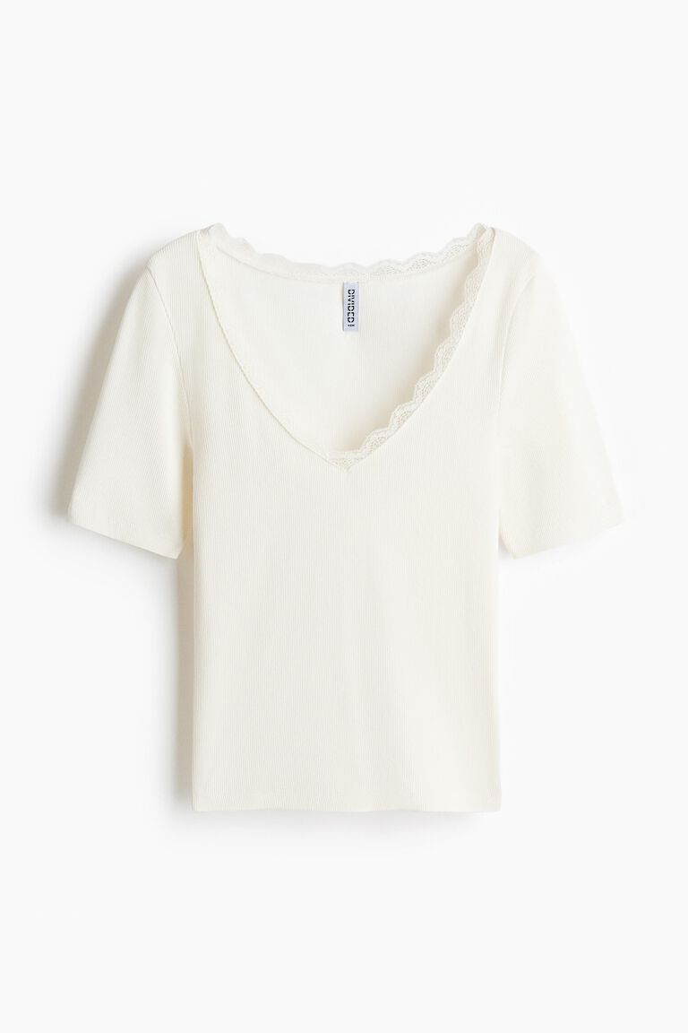 Rib-knit top