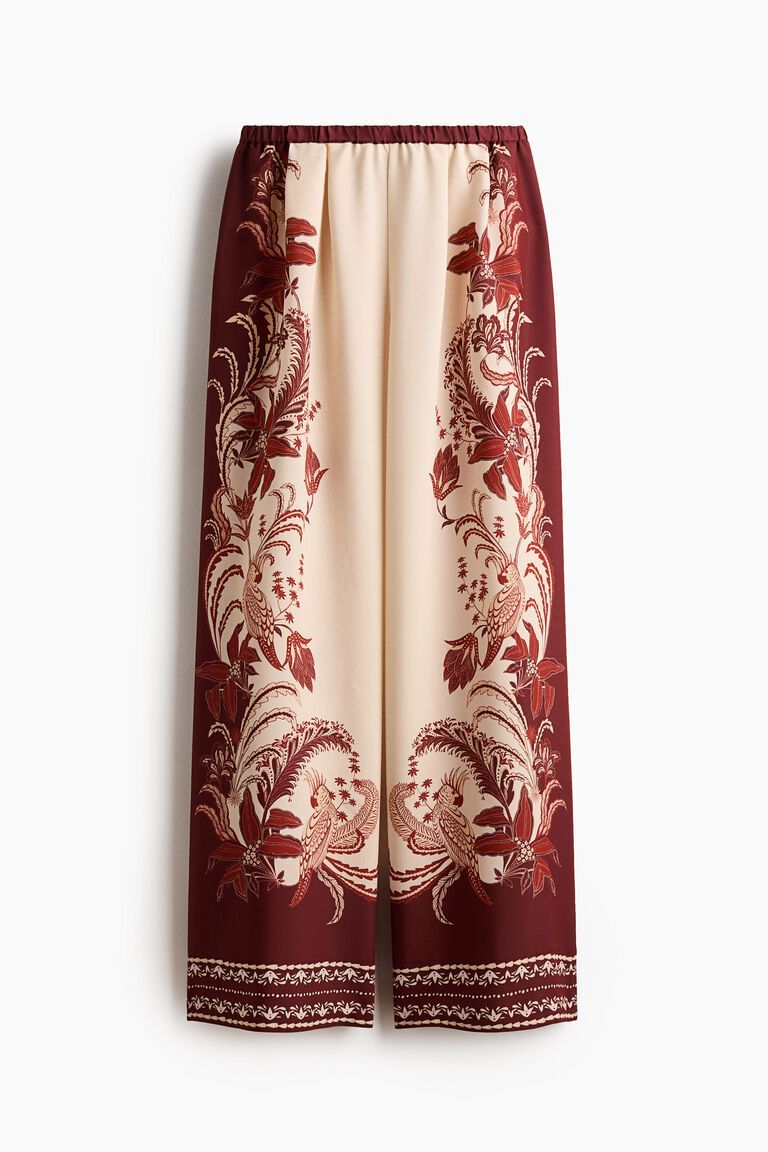 Printed pull-on trousers