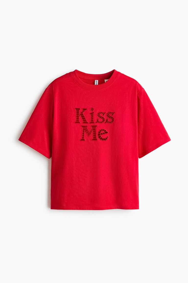 Embroidery-detail T-shirt