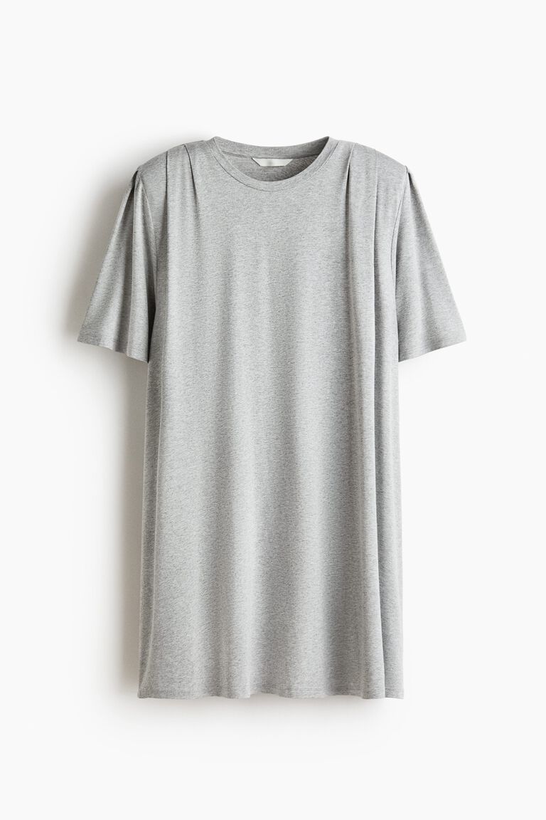 Long shoulder-pad T-shirt