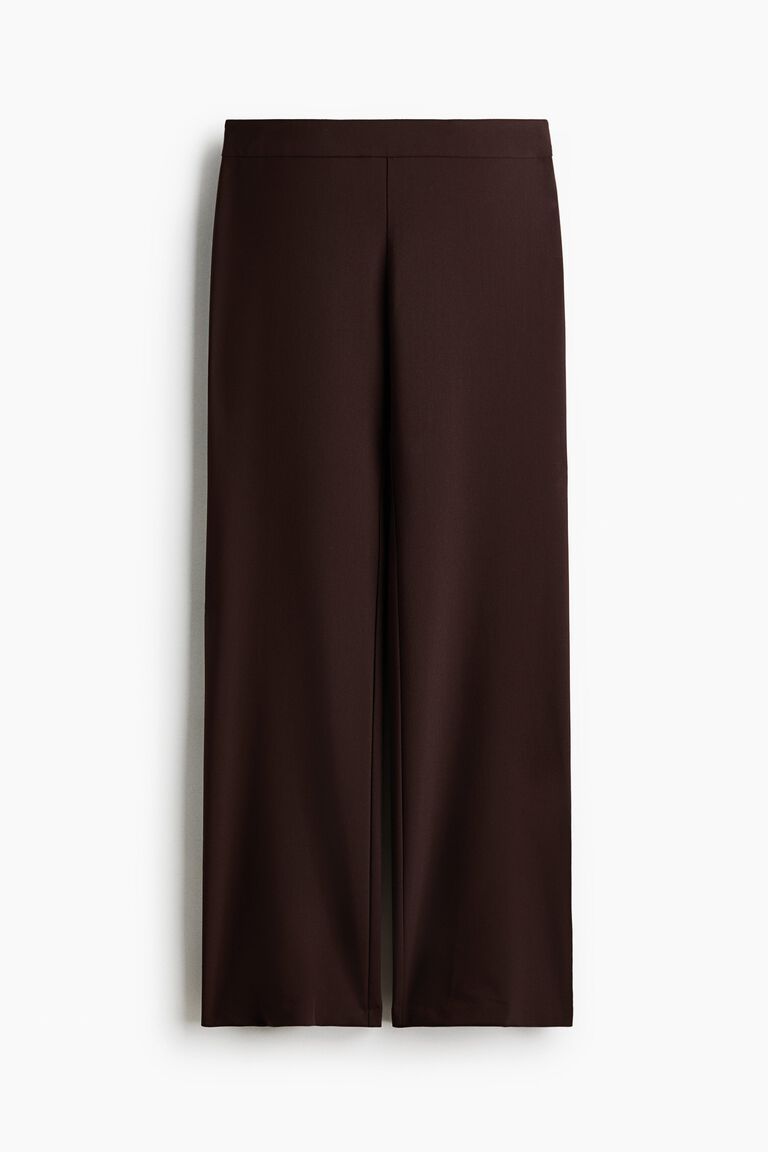 Low-waisted twill trousers