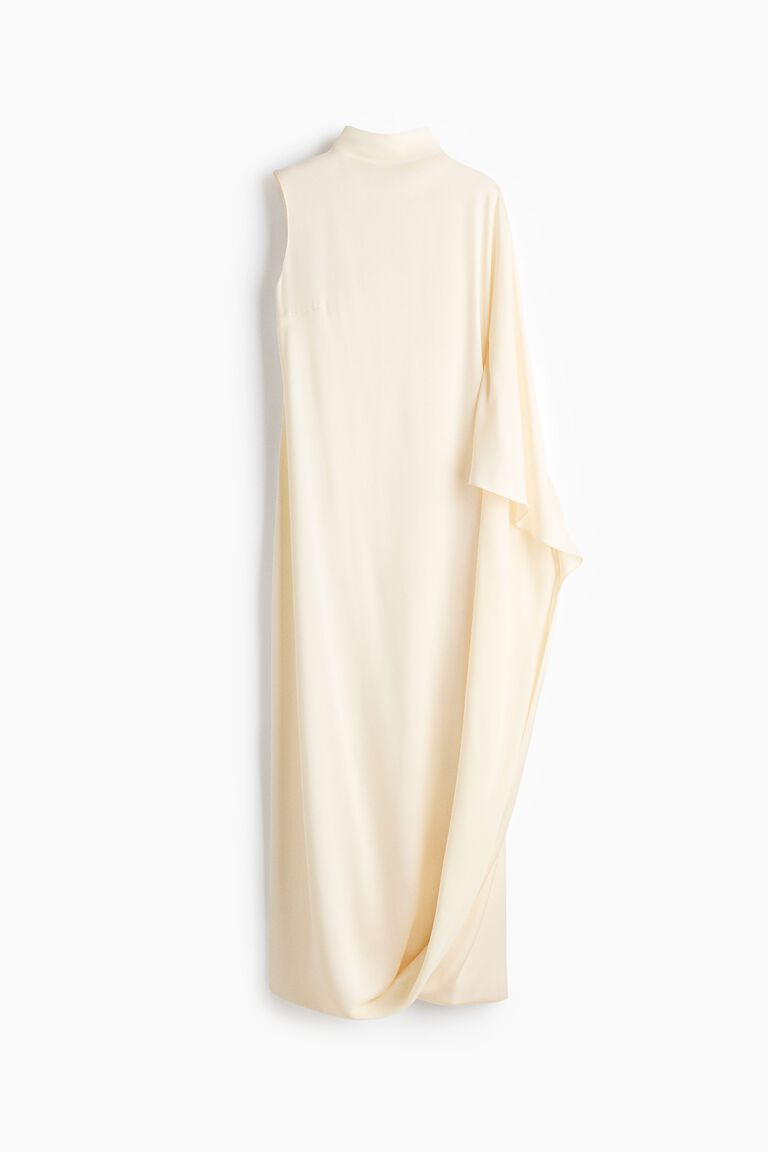 Satin cape dress