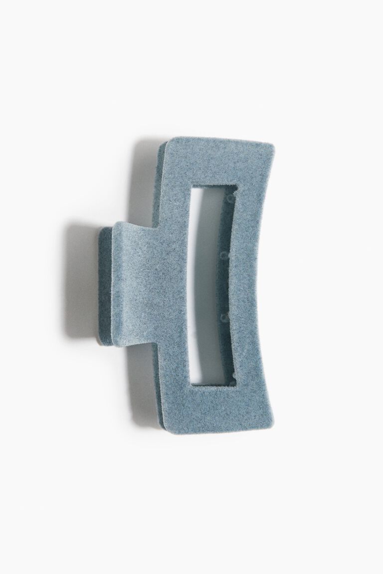 Velvet-look hair claw