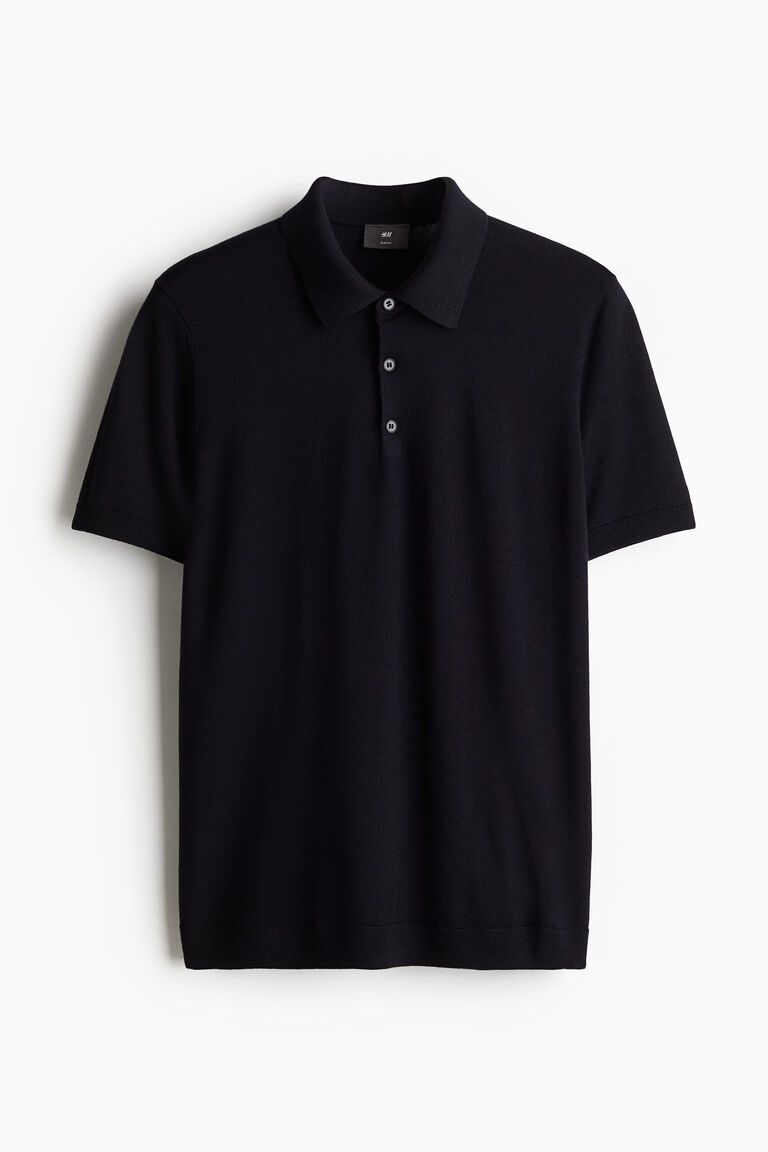 Slim Fit Wool polo shirt