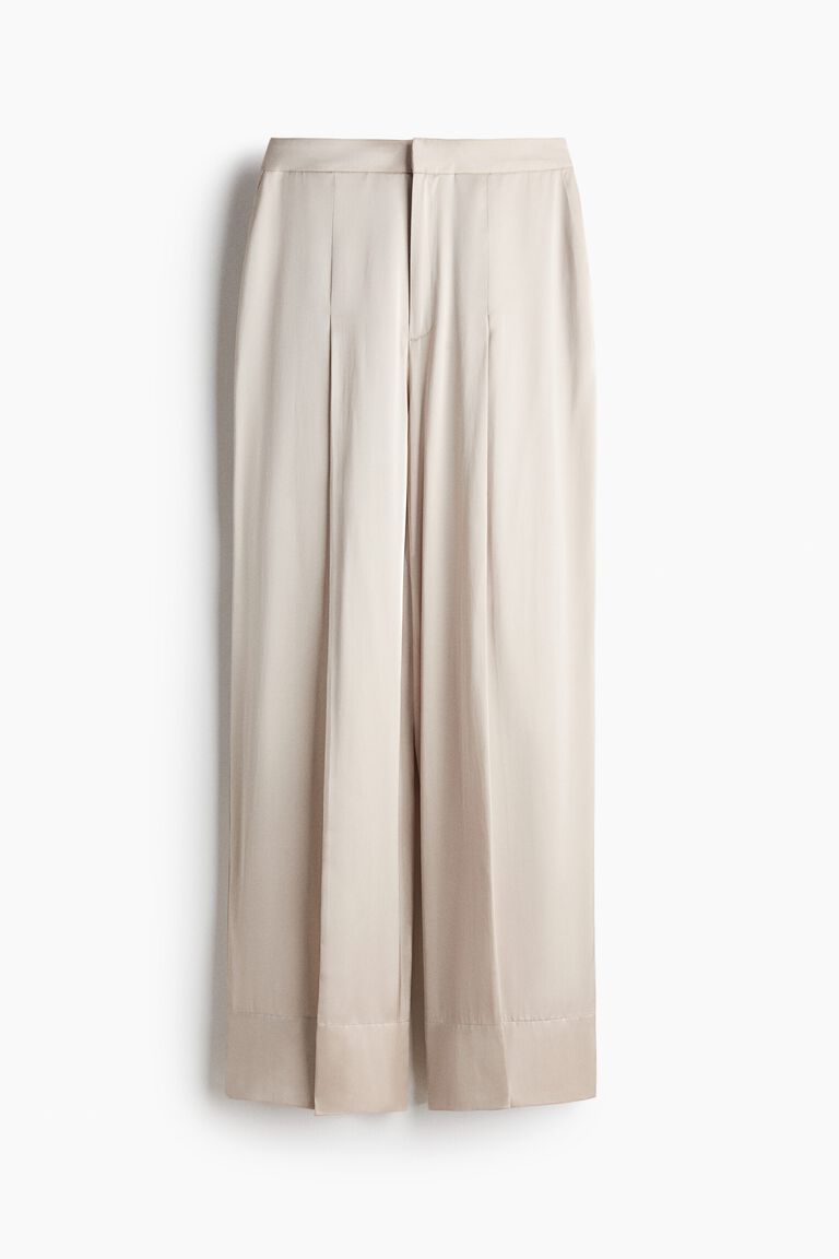 Loose-fit satin trousers