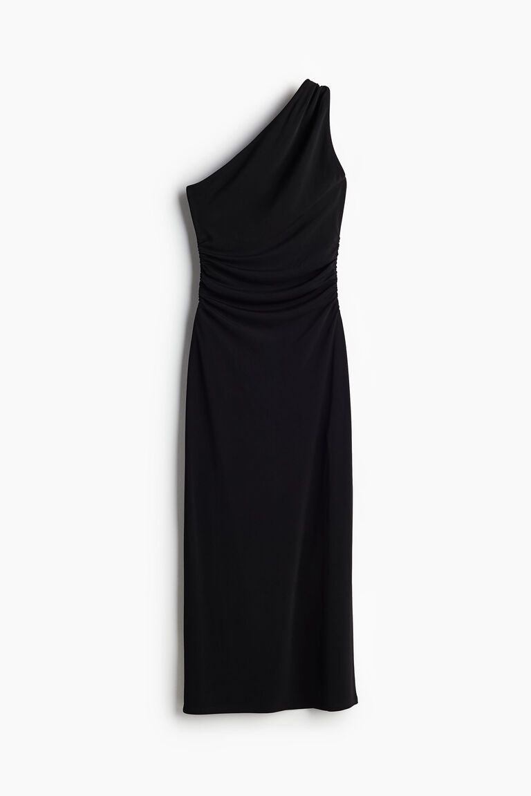 Jersey one-shoulder dress