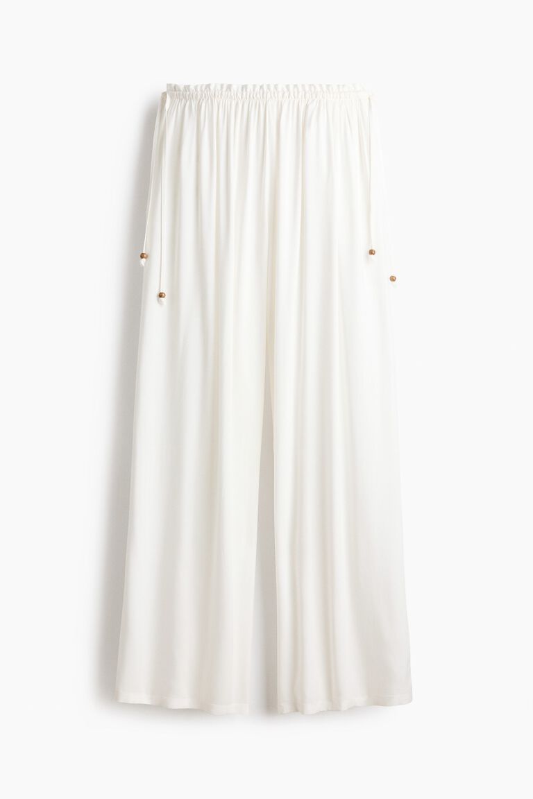 Wide drawstring trousers