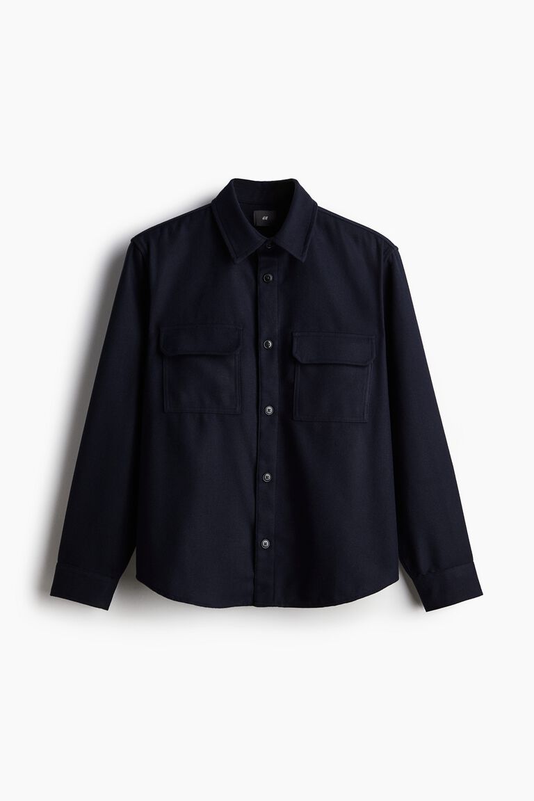 Regular Fit Felted overshirt