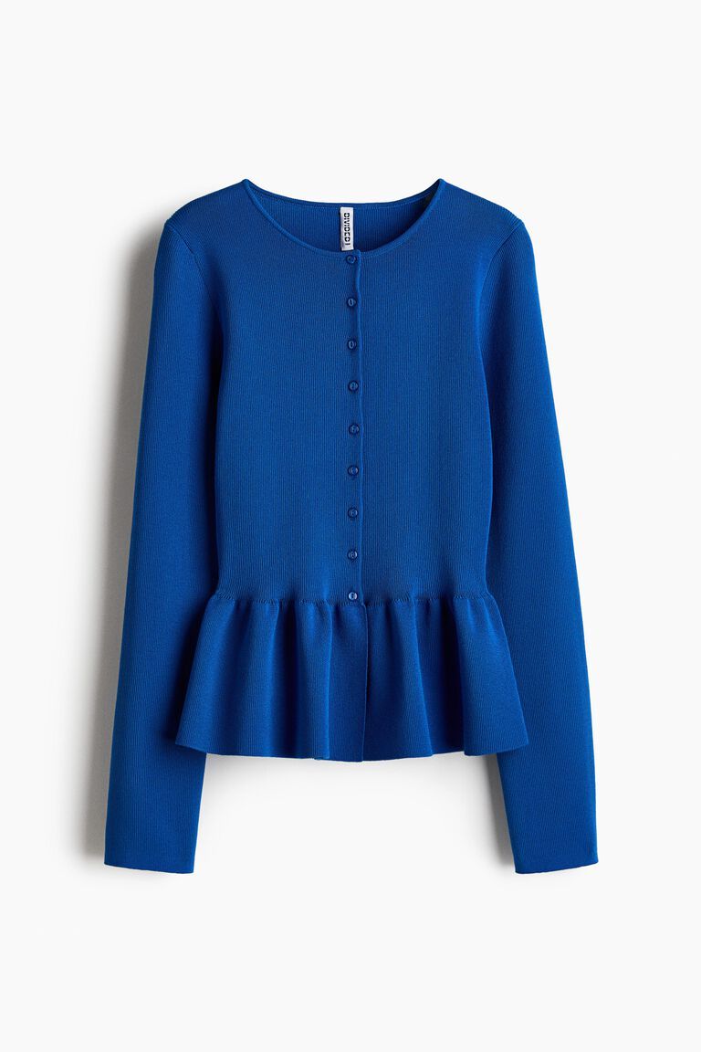 Peplum cardigan