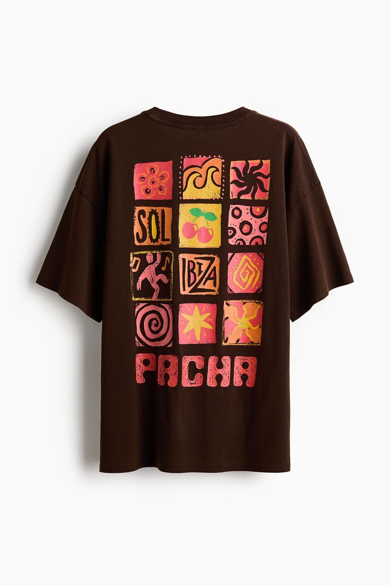 Oversized print-motif T-shirt