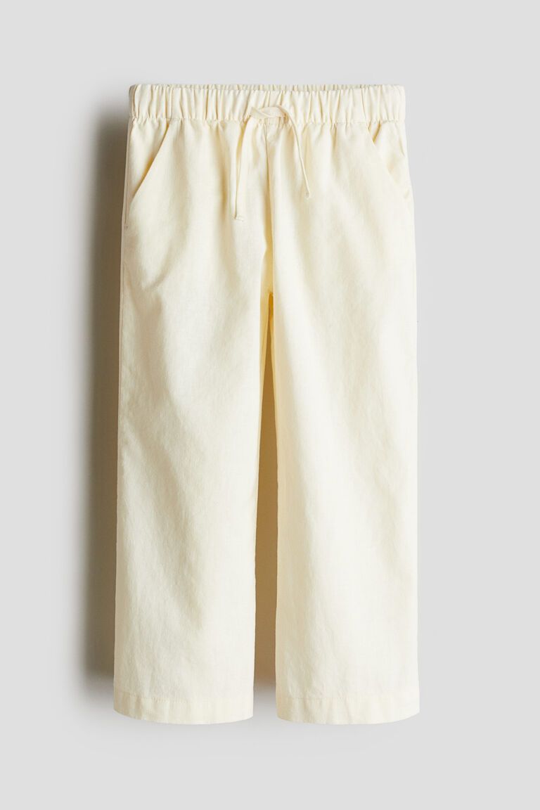 Linen-blend joggers