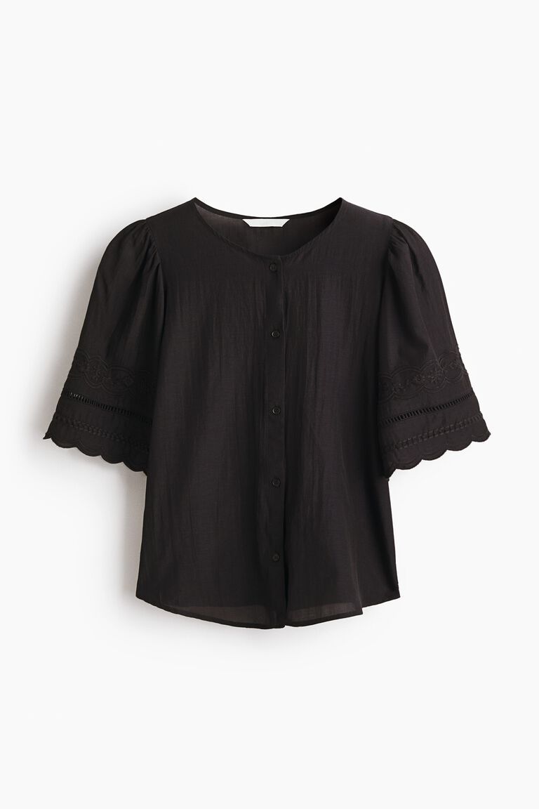 Puff-sleeved blouse