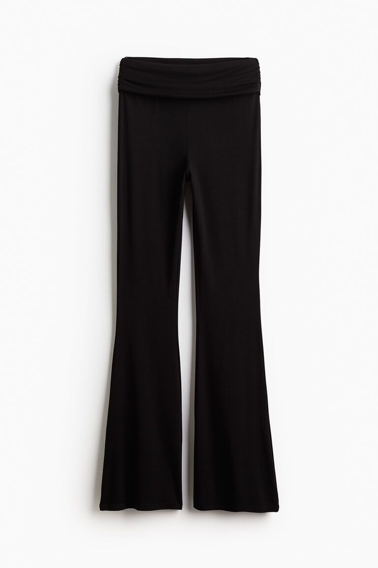 Gathered yoga pants