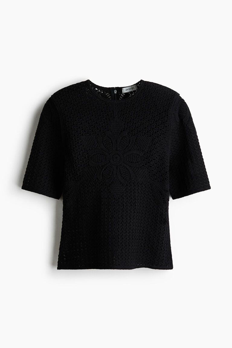Crochet-look top